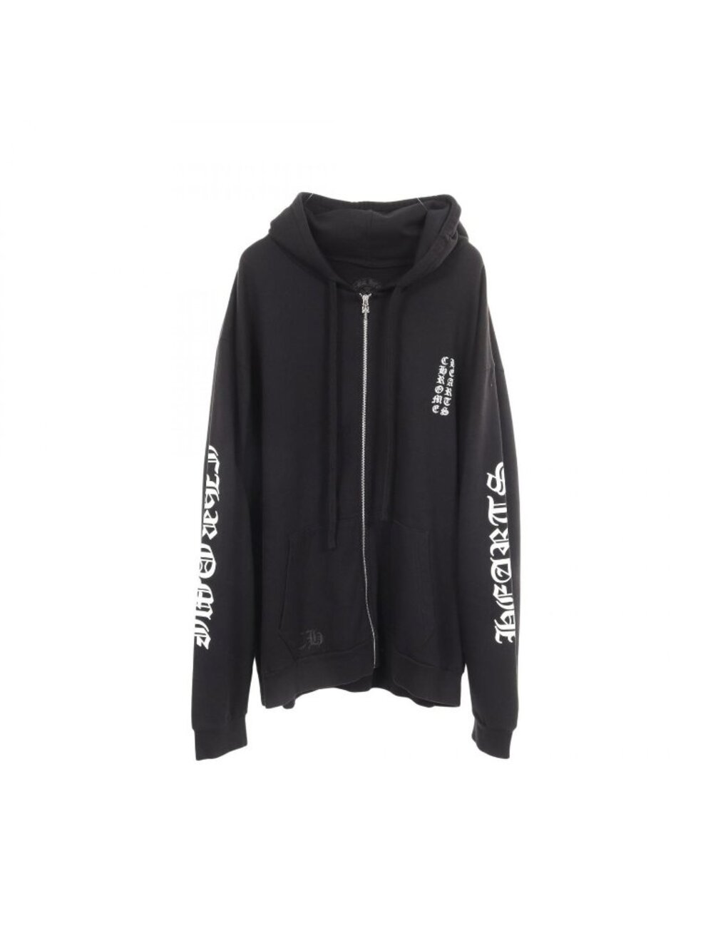 Chrome Hearts Hoodie Vertical Logo Brushed Lining Cotton Zip